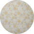 8' Beige Gold And Gray Abstract Geometric Washable Round Rug With UV Protection