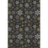5' X 8' Black Gold And Ivory Abstract Geometric Washable Area Rug With UV Protection