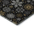 5' X 8' Black Gold And Ivory Abstract Geometric Washable Area Rug With UV Protection
