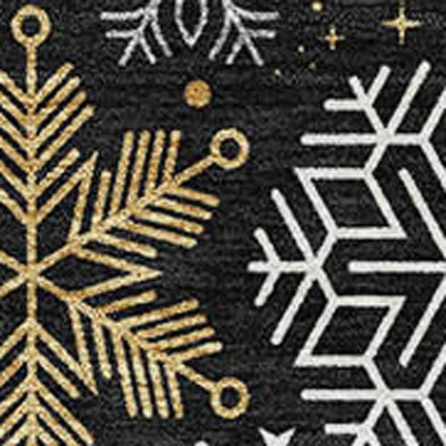 5' X 8' Black Gold And Ivory Abstract Geometric Washable Area Rug With UV Protection