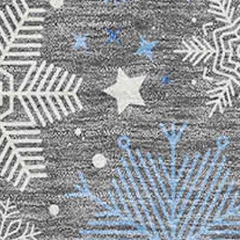 8' X 10' Gray Blue And Ivory Abstract Geometric Washable Area Rug With UV Protection