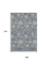 9' X 12' Gray Blue And Ivory Abstract Geometric Washable Area Rug With UV Protection