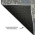9' X 12' Gray Blue And Ivory Abstract Geometric Washable Area Rug With UV Protection