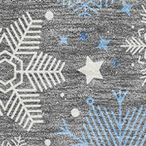 9' X 12' Gray Blue And Ivory Abstract Geometric Washable Area Rug With UV Protection