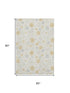 5' X 8' Ivory Gray And Gold Abstract Geometric Washable Area Rug With UV Protection