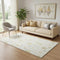 5' X 8' Ivory Gray And Gold Abstract Geometric Washable Area Rug With UV Protection