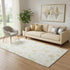 5' X 8' Ivory Gray And Gold Abstract Geometric Washable Area Rug With UV Protection