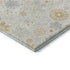 5' X 8' Ivory Gray And Gold Abstract Geometric Washable Area Rug With UV Protection