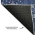 5' X 8' Navy Blue And Ivory Abstract Geometric Washable Area Rug With UV Protection