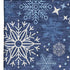 5' X 8' Navy Blue And Ivory Abstract Geometric Washable Area Rug With UV Protection