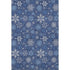 5' X 8' Navy Blue And Ivory Abstract Geometric Washable Area Rug With UV Protection