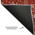 8' Red Gold And Ivory Abstract Geometric Washable Round Rug With UV Protection