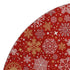 8' Red Gold And Ivory Abstract Geometric Washable Round Rug With UV Protection