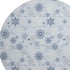 8' Sky Blue And Ivory Abstract Geometric Washable Round Rug With UV Protection