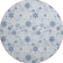 8' Sky Blue And Ivory Abstract Geometric Washable Round Rug With UV Protection