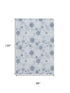 8' X 10' Sky Blue And Ivory Abstract Geometric Washable Area Rug With UV Protection