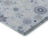 8' X 10' Sky Blue And Ivory Abstract Geometric Washable Area Rug With UV Protection