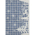 5' X 8' Blue Ivory And Gray Gingham Washable Area Rug With UV Protection