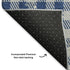 5' X 8' Blue Ivory And Gray Gingham Washable Area Rug With UV Protection