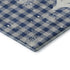 5' X 8' Blue Ivory And Gray Gingham Washable Area Rug With UV Protection