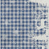 5' X 8' Blue Ivory And Gray Gingham Washable Area Rug With UV Protection