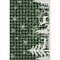 5' X 8' Green Black And Ivory Gingham Washable Area Rug With UV Protection