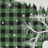 5' X 8' Green Black And Ivory Gingham Washable Area Rug With UV Protection