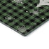 8' X 10' Green Black And Ivory Gingham Washable Area Rug With UV Protection