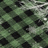 8' X 10' Green Black And Ivory Gingham Washable Area Rug With UV Protection
