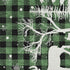 8' X 10' Green Black And Ivory Gingham Washable Area Rug With UV Protection