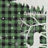 8' X 10' Green Black And Ivory Gingham Washable Area Rug With UV Protection