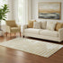 5' X 8' Gold Gray And Ivory Gingham Washable Area Rug With UV Protection
