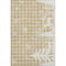 5' X 8' Gold Gray And Ivory Gingham Washable Area Rug With UV Protection