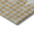 5' X 8' Gold Gray And Ivory Gingham Washable Area Rug With UV Protection