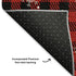8' X 10' Red Black And Ivory Gingham Washable Area Rug With UV Protection