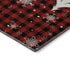 8' X 10' Red Black And Ivory Gingham Washable Area Rug With UV Protection