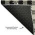 8' Taupe Black And Ivory Gingham Washable Round Rug With UV Protection