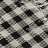 8' Taupe Black And Ivory Gingham Washable Round Rug With UV Protection