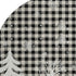 8' Taupe Black And Ivory Gingham Washable Round Rug With UV Protection