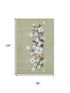 8' X 10' Artichoke Green Beige And Ivory Geometric Washable Area Rug With UV Protection