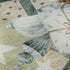 8' X 10' Artichoke Green Beige And Ivory Geometric Washable Area Rug With UV Protection