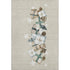 5' X 8' Beige Blue And Ivory Geometric Washable Area Rug With UV Protection
