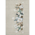 8' X 10' Beige Blue And Ivory Geometric Washable Area Rug With UV Protection