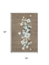 5' X 8' Brown Blue And Ivory Geometric Washable Area Rug With UV Protection