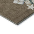 5' X 8' Brown Blue And Ivory Geometric Washable Area Rug With UV Protection