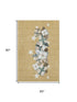 5' X 8' Gold Blue And Ivory Geometric Washable Area Rug With UV Protection