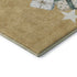 5' X 8' Gold Blue And Ivory Geometric Washable Area Rug With UV Protection