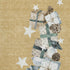 5' X 8' Gold Blue And Ivory Geometric Washable Area Rug With UV Protection