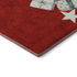 8' Red Beige And Ivory Geometric Washable Round Rug With UV Protection