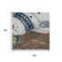 5' X 8' Brown Blue And Green Geometric Washable Area Rug With UV Protection